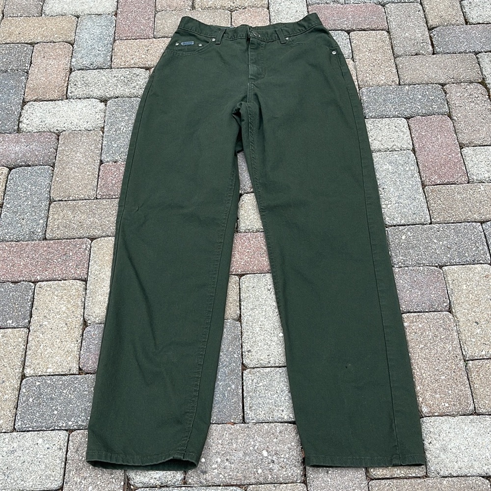 LEE Riveted Vintage Olive Green Straight Jeans 12L